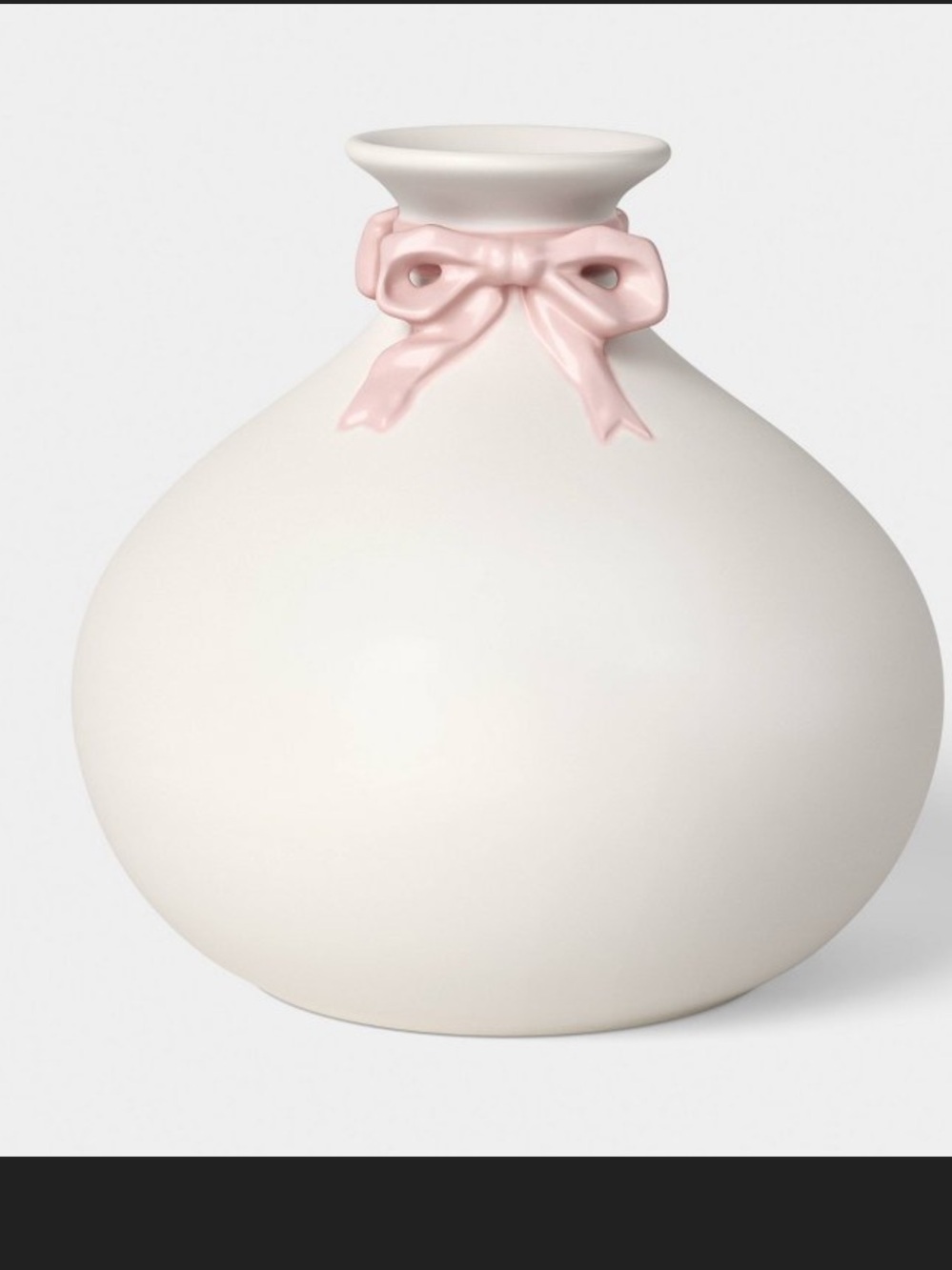 White Vase with Pink Bow White - Room
Essentials
